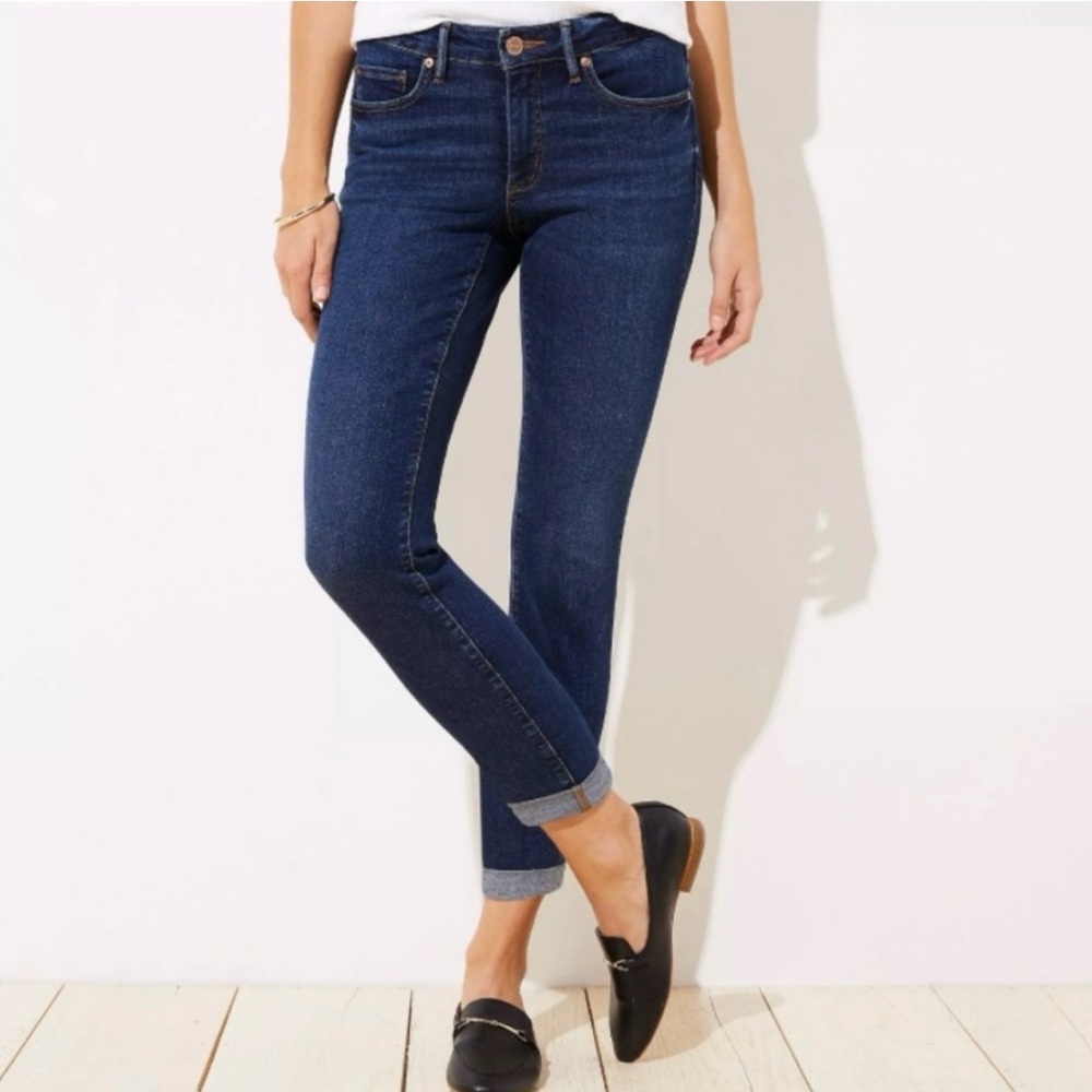 LOFT Curvy Skinny Cropped Jeans